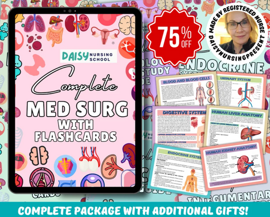 Med-Surg Study Guide Bundle + FREE NCLEX Prep | Ultimate Nursing School Notes | Digital Download