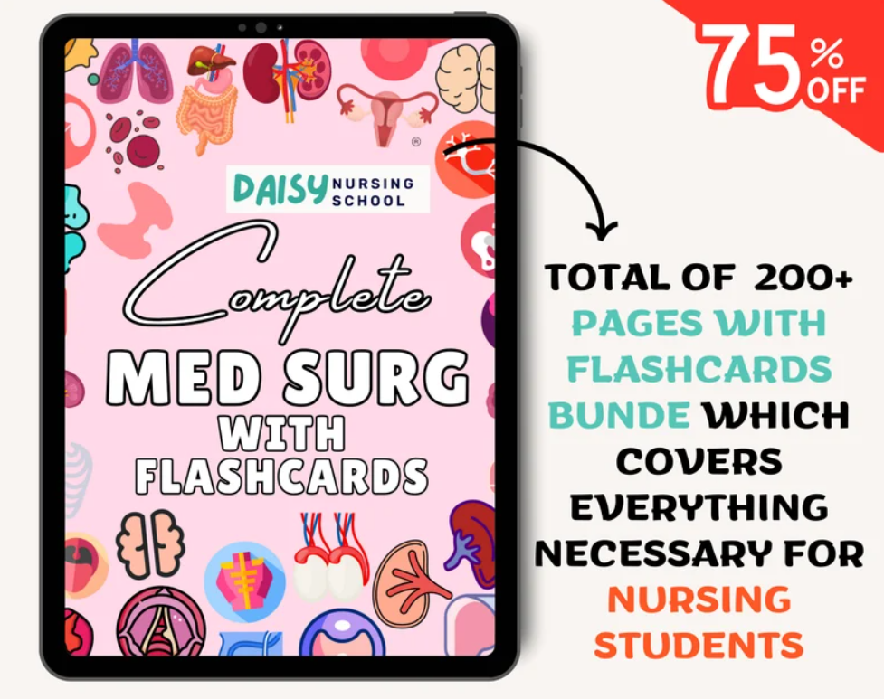 Med-Surg Study Guide Bundle + FREE NCLEX Prep | Ultimate Nursing School Notes | Digital Download