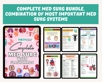 Med-Surg Study Guide Bundle + FREE NCLEX Prep | Ultimate Nursing School Notes | Digital Download