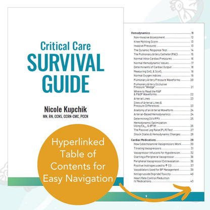 Critical Care Survival Guide | Bedside Reference Guide | Trusted Medical Resource for All Critical Care Providers | Digital Download | eBook