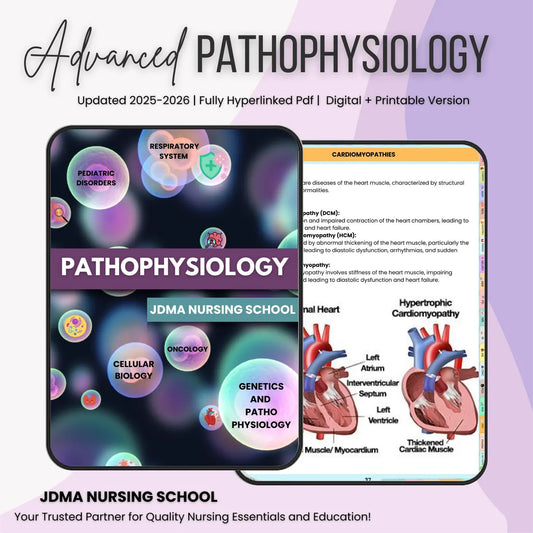 Pathophysiology Bundle with Flashcards | Comprehensive Nursing Study Guide | Digital Download