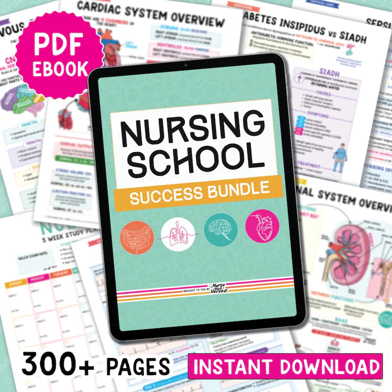 The Complete Nursing School Bundle 2025-2026 + FREE Study Planner!